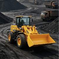 Cargadora de Ruedas de Servicio Pesado de 5 Toneladas con Cucharón Grande, Datos Técnicos Completos, Maquinaria para Construcción, Minería y Carreteras