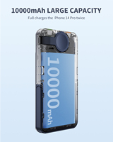 2-in-1 Magnetische Powerbank 10000mAh Luftsicheres Tragbares Ladegerät 20W PD Schnellladung Handyständer Gleichzeitiges Laden von Telefon und Uhr