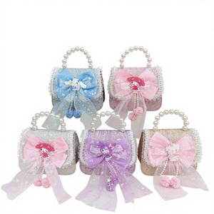 Bolso Bandolera Mini para Niñas, Estilo Moderno, con Lazo, Patrón Geométrico, Forro de Poliéster, Plegable, para Jardín de Niños - Product Image 1