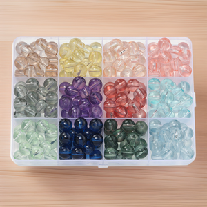 <b>Crystal</b> Round <b>Beads</b> 8mm Transparent Glass Loose <b>Beads</b> For Jewelry Making DIY Accessories - Product Image 1