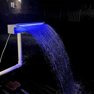 Toptan moda açık yapay şelale çeşme yüzme havuzu su yağmur perdesi çeşme