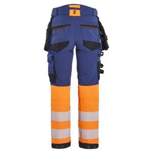 BLAKLADER - 702516488953C38 <b>Women</b>’s Hi-Vis <b>trousers</b> 4-way <b>stretch</b> Navy blue/Orange - EAN 7330509928981 HI-VIS WORKWEAR - Product Image 2