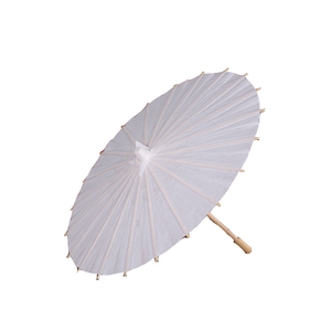 Parasol de mariage en papier 2026, <span class=keywords><strong>blanc</strong></span>, fait main, uni, mini-parasol chinois artisanal pour décorations suspendues - Product Image 4
