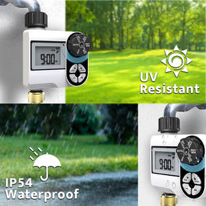 Garmerain GWT104S pengontrol waktu air, 2 * AA dioperasikan baterai tahan air ABS + PP taman otomatis 7 hari 1-12 Jam/1-irigasi - Product Image 5