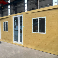 Maison conteneur de luxe extensible de 30 pieds à toit plat, design asiatique, avec salle de bain et chambre, préfabriquée pour usage hôtelier, garantie 3 ans