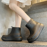 DERAN OEM femmes INS Style bottes imperméables à la mode bottes courtes décontractées pour les nouvelles bottes de pluie de conception simple pour les jours de pluie