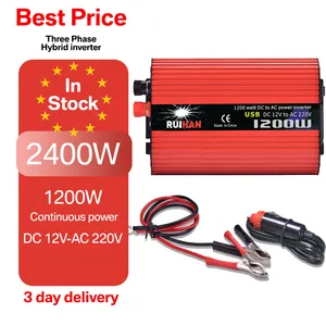 1200W pura onda sinusoidale Inverter DC 12V 24V a AC 110V 220V spina per auto adattatore per Inverter con porte di ricarica USB