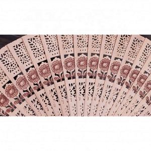 Recuerdos de Boda Personalizados al por Mayor, Abanicos de Madera de Sándalo Personalizados para Invitados, Venta Caliente 2023 - Product Image 3