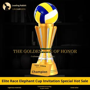 {Torneo de invitación de torneo de élite} Trofeo de competición ecológico de resina extra grande de voleibol Juegos deportivos hechos a medida - Product Image 6