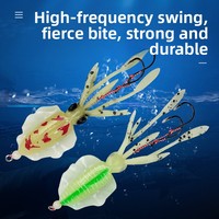 Kit de leurres souples artificiels en caoutchouc UV lumineux avec hameçons pour la pêche en bateau en mer et les poissons d'eau salée