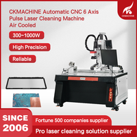 Machine de décapage de rouille au laser CNC 300W, nettoyeur de taches sur bois, nettoyeur laser 6 axes à refroidissement par air pour l'entretien de machines lourdes