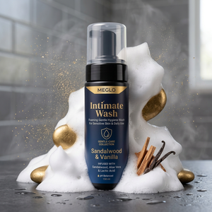 Gel de Lavado Íntimo Líquido Meglo, Espuma Limpiadora Higiénica, Cuidado Diario Suave para Piel Sensible, Aroma a Sándalo y Vainilla, 150 ml - Product Image 3