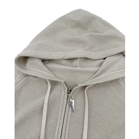 Cardigan en maille décontracté pour femme, à capuche zippée, chaud et uni, avec poches, toutes saisons, marque privée, qualité supérieure