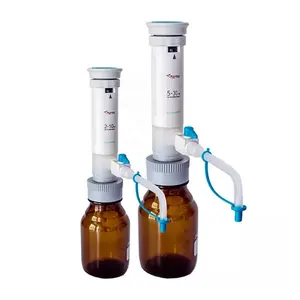 Botella de plástico de 2-10ml, 5-30ml, 10-60ml, dispensador superior para dispensar líquidos de laboratorio