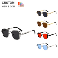 Montures de lunettes épaisses personnalisées avec logo 2025, montures de lunettes de soleil en métal de luxe, tendance populaire, lunettes de soleil pour hommes