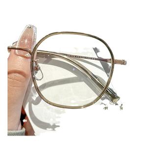 Montures de lunettes ovales en titane pur pour femmes Danyang, monture complète, durables, 50306 - Product Image 2