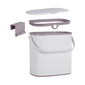 Poubelle de cuisine sanitaire en plastique et acier inoxydable avec couvercle supérieur, personnalisable, vente en gros - Product Image 5