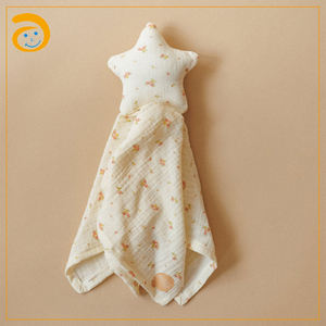 Couverture de sécurité <span class=keywords><strong>pour</strong></span> bébé en coton biologique super doux en forme d'étoile, jouet de sommeil <span class=keywords><strong>pour</strong></span> nouveau-né, cadeau souvenir - Product Image 5