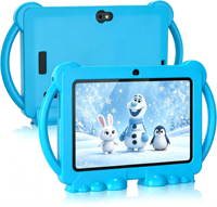 Tablet PC IWAWA 7-Inci Baru 2+16GB untuk Anak-Anak Quad Core dengan Aplikasi Kontrol Orang Tua, WIFI & Casing Silikon, Mendukung YouTube, Android 10