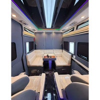 Conversión de Autobús o Camioneta de Alta Calidad y Asientos de Lujo, Personalización Interior de Autocaravana con Fregadero y Ducha para Sprinter