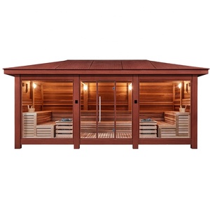 Gazebo de casa de madera para exteriores, sauna, baño, spa y ducha - Product Image 2