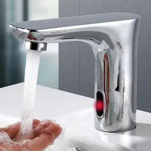 Messing Smart Automatic Touch less Badezimmer Sense Wasserhähne mit Bewegungs sensor Becken Wasserhahn
