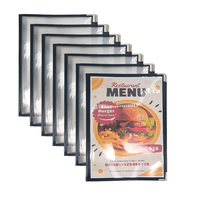 Menu Couvre Manches 5 Pages 10 Vues Restaurant Transparent Menu Dossier pour Vin Boissons Café Bars Restaurant