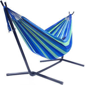 Hamaca doble portátil para acampar al aire libre con soporte - Product Image 1