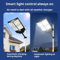 Extérieur Étanche 1000W2000W3000W Rechargeable Solaire Led Lampe Décoratif Blanc LED Lampadaires pour La Maison Route ABS pour Carré
