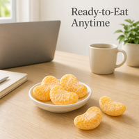 Gefreeze-droogde mandarijncrisps, gezonde snack, FD-technologie, 0 toevoegingen, OEM, groothandel, fabriek, exportklaar, direct leverbaar