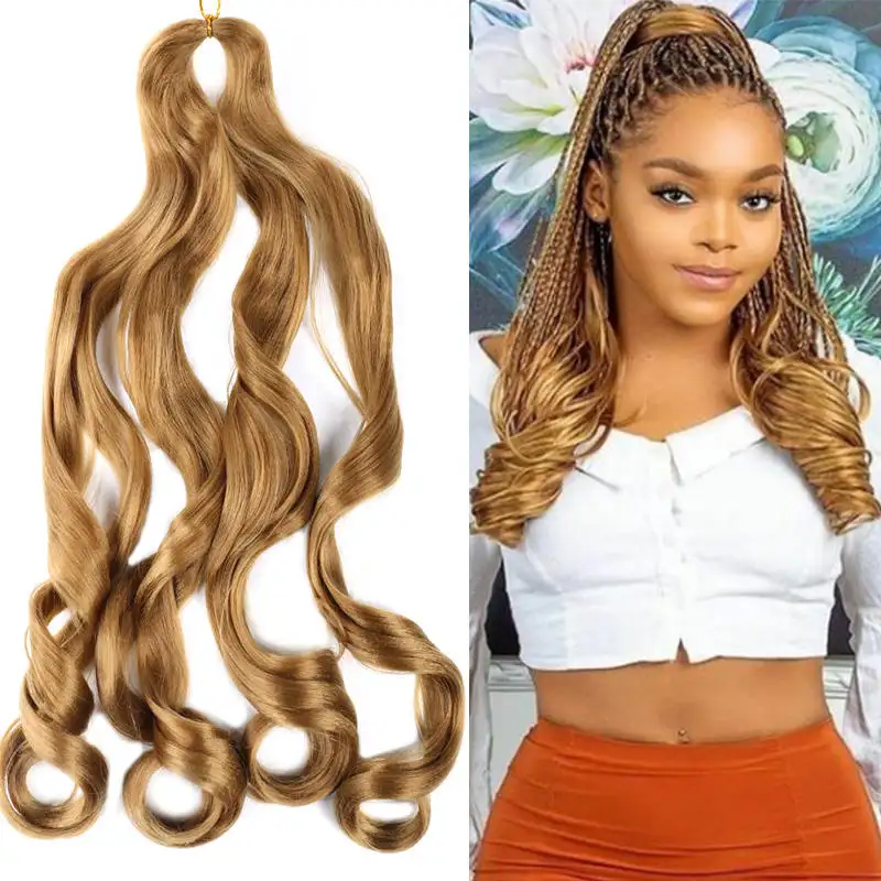 Direct bone straight braiding hair extension spiral curl french braid hair extensions synthetic braiding wigs for african