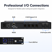 Procesador de Altavoces Digitales LB204, Procesador de Audio DSP, Construcción Metálica, Conectividad XLR para Sonido Envolvente y Canto