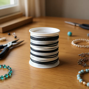 Corda Rattail Ilan 2.5mm 50M Sezioni Tinte Nero Bianco Grigio - Product Image 1