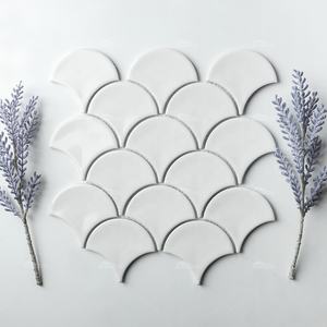 Mosaico <span class=keywords><strong>de</strong></span> Azulejos para <span class=keywords><strong>Baño</strong></span> Estilo Marroquí Color Aqua para Pared y Piso, Mosaico para Bañera en Forma <span class=keywords><strong>de</strong></span> Abanico, Azulejos con Diseño <span class=keywords><strong>de</strong></span> Escamas <span class=keywords><strong>de</strong></span> Pescado - Product Image 3