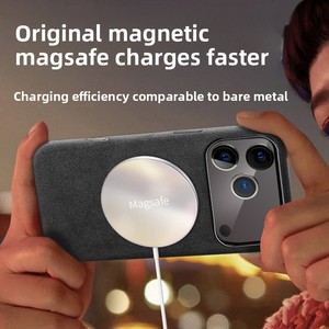 Lujo para <span class=keywords><strong>Apple</strong></span> para iPhone 17 Pro Max Funda para Alcantara Cobertura completa Funda protectora magnética a prueba de golpes para teléfono para 17 Air - Product Image 2