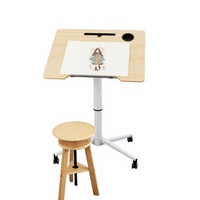 Table de dessin réglable en bois massif, mobile, pour artistes, peinture, étude, chevalet domestique, pour designers et ingénieurs, avec porte-gobelet, Chine