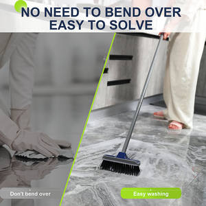 <span class=keywords><strong>Brosse</strong></span> à plancher avec long manche, <span class=keywords><strong>brosse</strong></span> à récurer robuste, <span class=keywords><strong>balai</strong></span> à raclette 2 en 1 pour nettoyer la terrasse, la <span class=keywords><strong>piscine</strong></span>, le garage, la salle de bain - Product Image 5