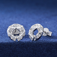 Nouvelle arrivée de haute qualité 925 en argent Sterling Moissanite diamant mode glacé boucles d'oreilles pour hommes femmes noël