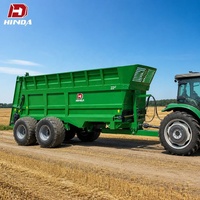 Épandeur de fumier polyvalent remorqué, épandeur de fumier solide pour l'épandage de fumier de poulet, de vache et de porc, matériel agricole