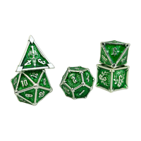 Ensemble de 7 dés polyédriques DND Dungeons & Dragons en métal moulé, écologiques et artisanaux, pour jeux de table – Vente directe usine