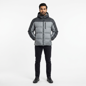 2026 Men's Custom Quilted Puffer Jacket Breathable Sheep Fur Bomber Custom <b>Padding</b> Wholesale OEM Fashionable <b>Cheap</b> Winter Jacket - Product Image 1