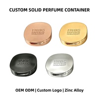 Boîte à baume parfumé solide magnétique en alliage de zinc de luxe OEM ODM, étui rechargeable pour baume aromathérapeutique avec logo personnalisé