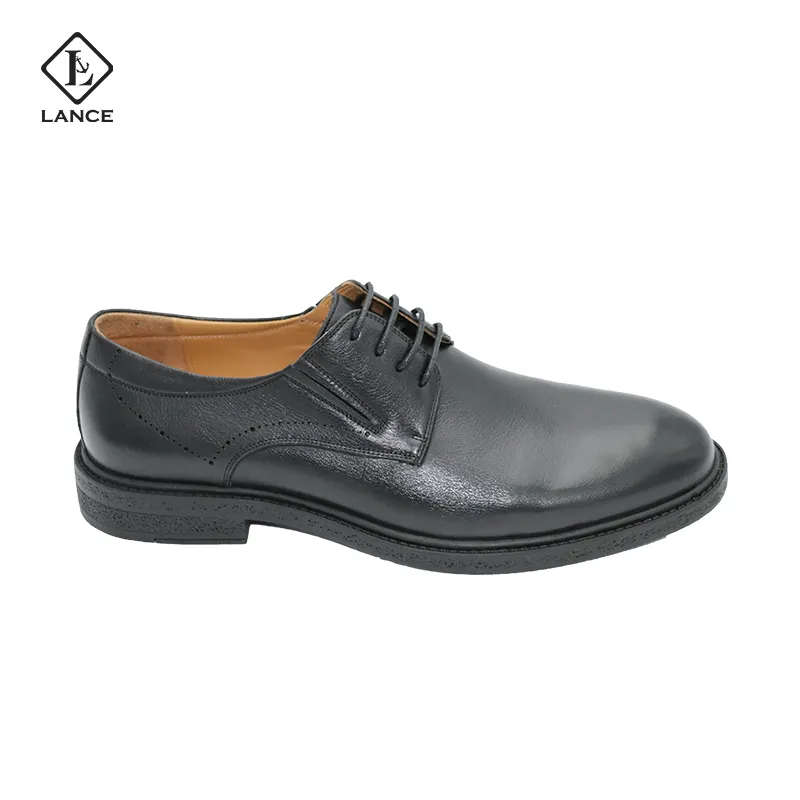 LANCI Men's Strap Slip On Leather Oxford Plain Toe Classic Casual Fashion Dress Shoes