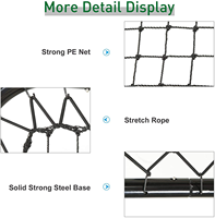 Portable Durable Rapide Pliant Conception Angle Réglable Baseball Football Rebondeur Objectif Net Pour L'entraînement