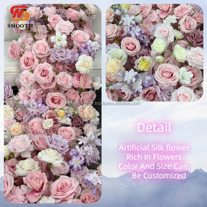 Arche de fleurs artificielles en soie rose lisse pour décoration de mariage, 1,8-2,4 m, design asymétrique - Product Image 2