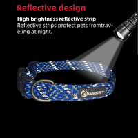 Collier de chien de meilleure qualité, colliers réfléchissants de luxe en nylon durable avec logo personnalisé imprimé à dégagement rapide pour petits chiens de taille moyenne