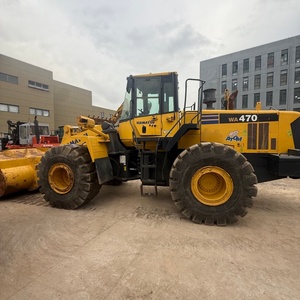 รถตักล้อยาง KOMATSU WA470 ขนาด 15 ตัน สีเหลือง เครื่องยนต์ดีเซล มือสอง พร้อมบุ้งกี๋  ปั๊มไฮดรอลิกผ่านการทดสอบและตรวจสอบแล้ว - Product Image 3