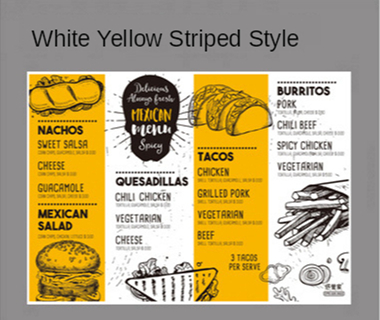 Blanc Jaune Rayé Style