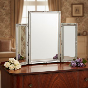 Miroir de Maquillage de Table Pliant Vintage de Luxe à Trois Volets pour Salon – Vente en Gros - Product Image 2