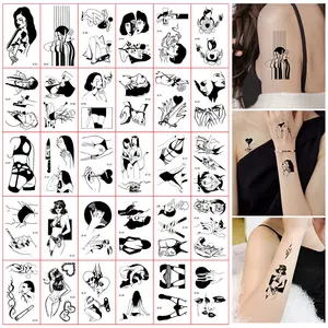 中国工厂OEM高品质印刷制作您自己的标志设计人体温度纹身定制